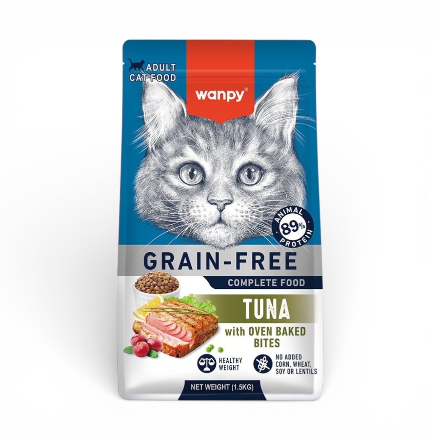 Wanpy Grain-Free Adult Cat Food Tuna 1.5kg | Pets Grocery Store