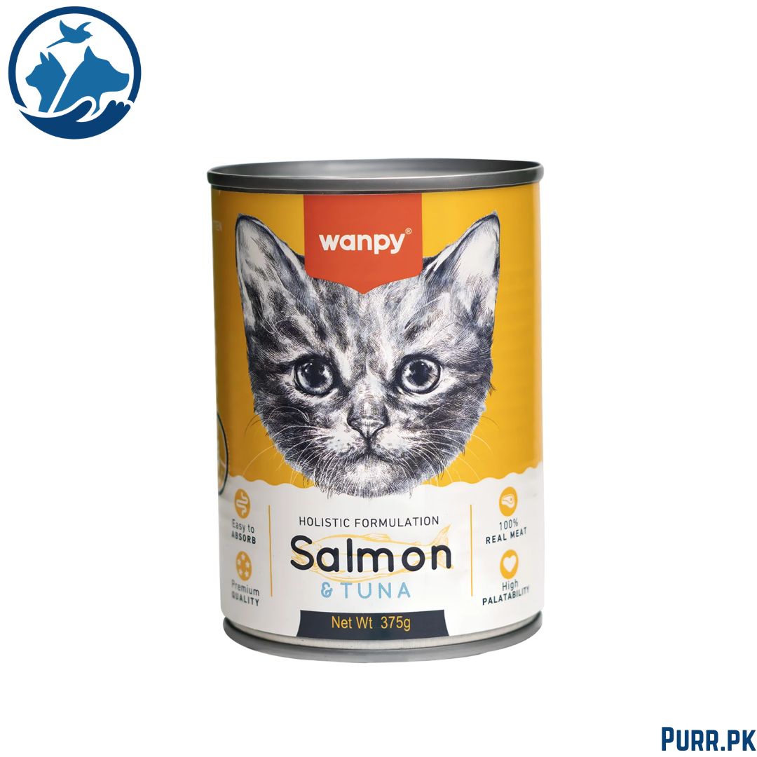 Wanpy Holistic Formulation Cat Can for Kitten – Tuna + Salmon (375g)