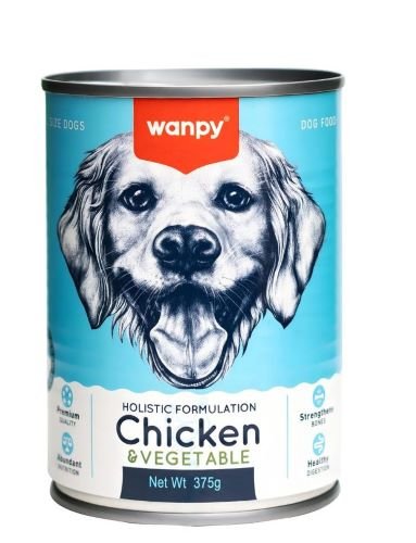 Wanpy Holistic Formulation Dog Tin-Chicken &Vegetable (375g)