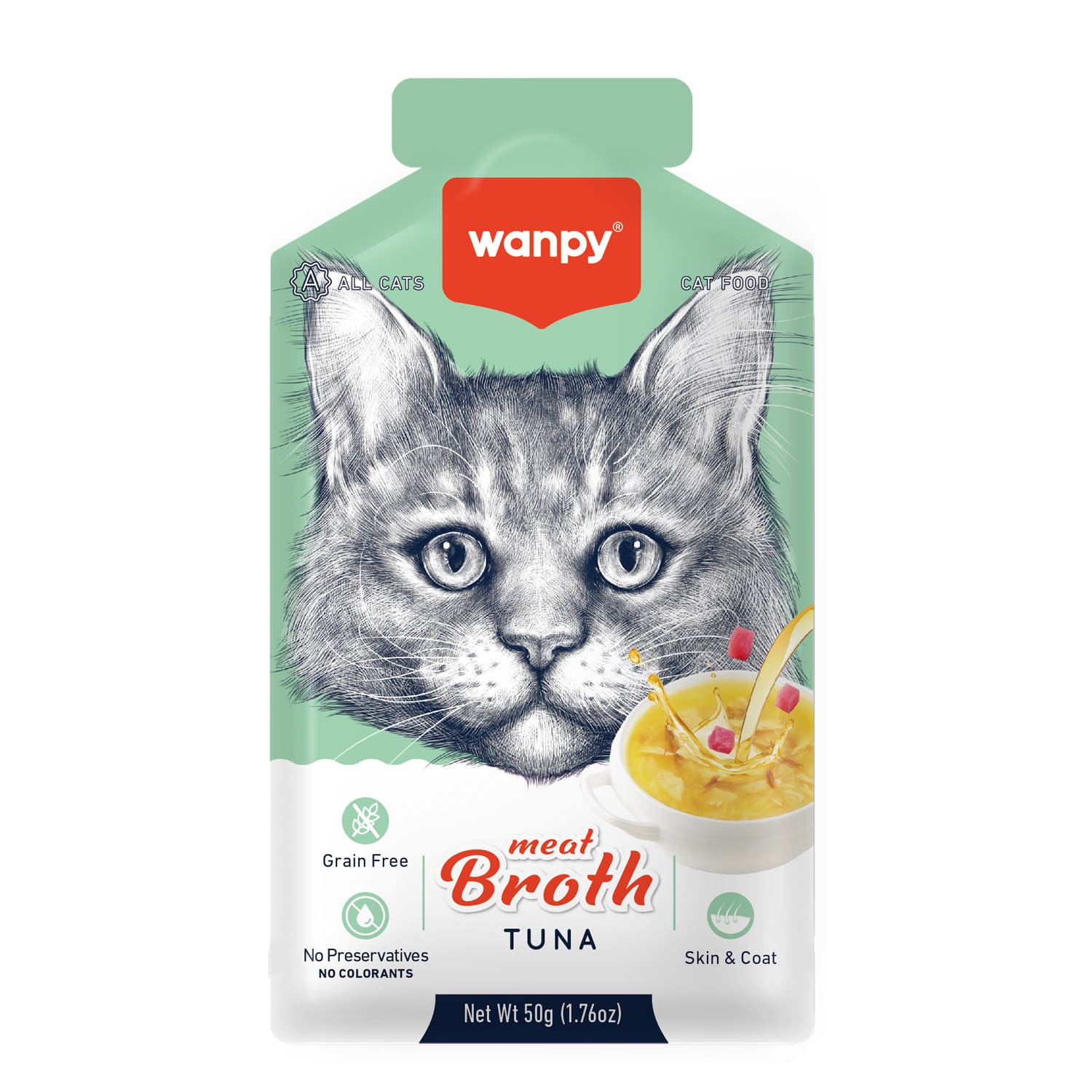 Wanpy Meat Broth Tuna for Cats (50gm) 1Box 12pcs