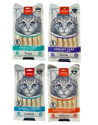 Wanpy Medicated Creamy Lickable Treat For Cats