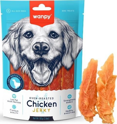Wanpy Oven-Roasted Chicken Jerky For Dogs (100g)