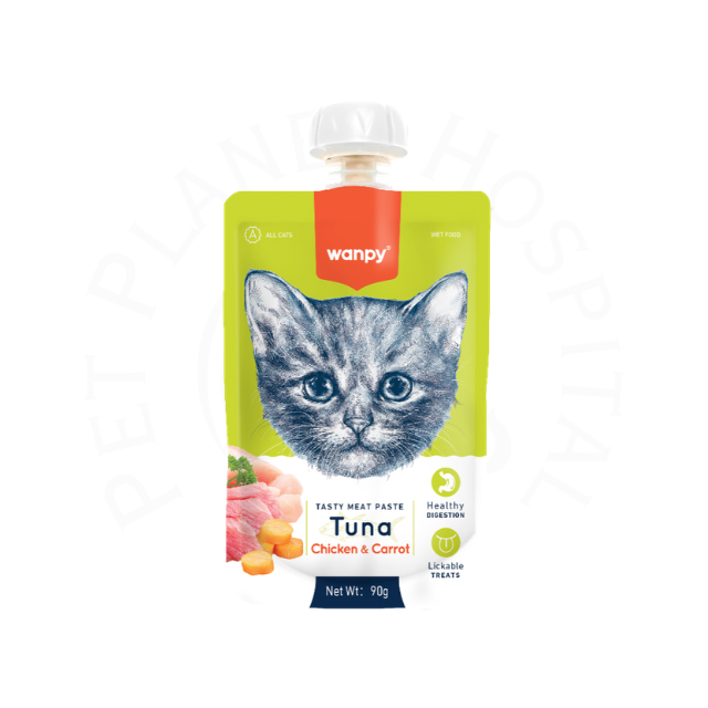 Wanpy Meat Paste Tuna Chicken & Carrot Cat Food