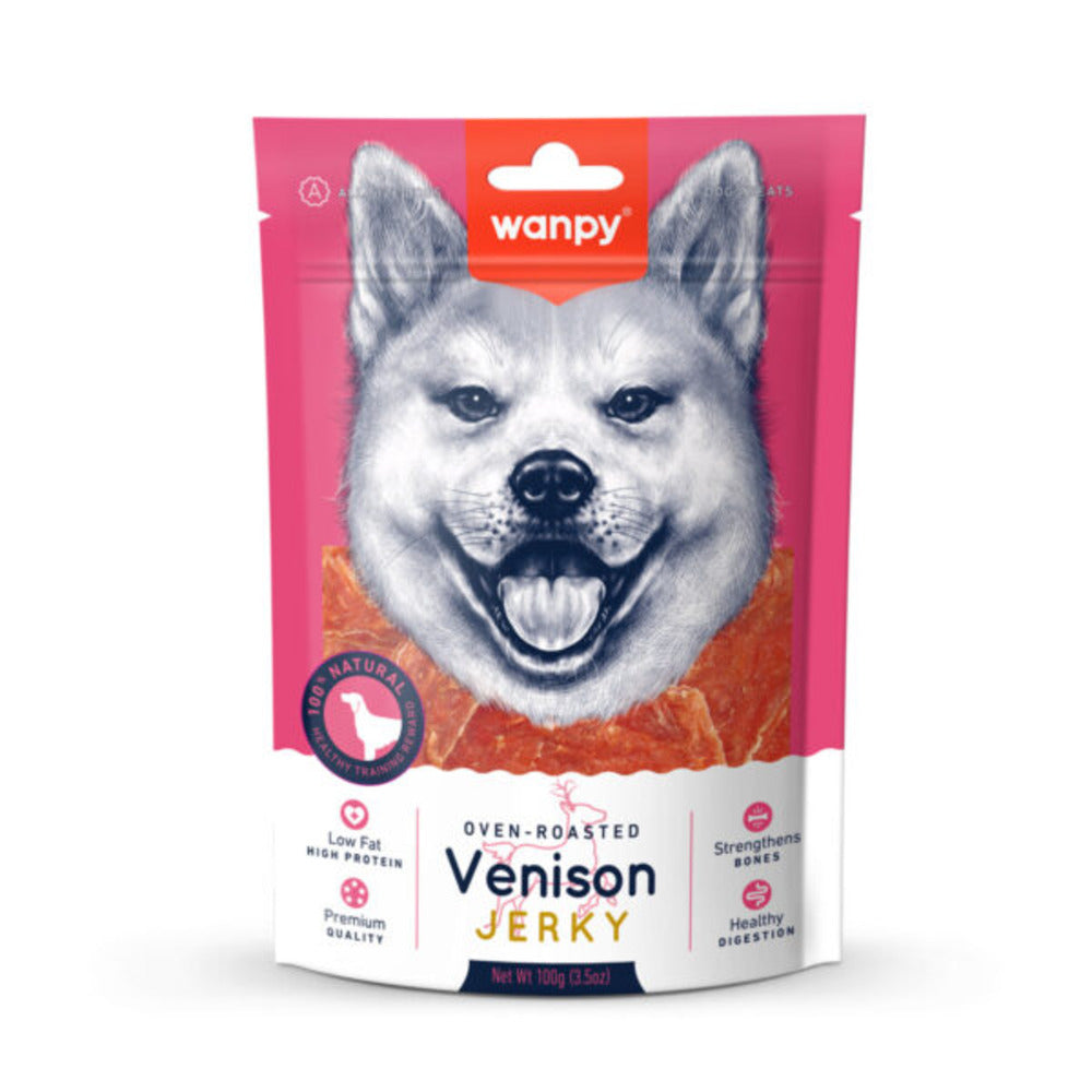 WANPY Dry Venison Jerky Dog Treats (100gr)