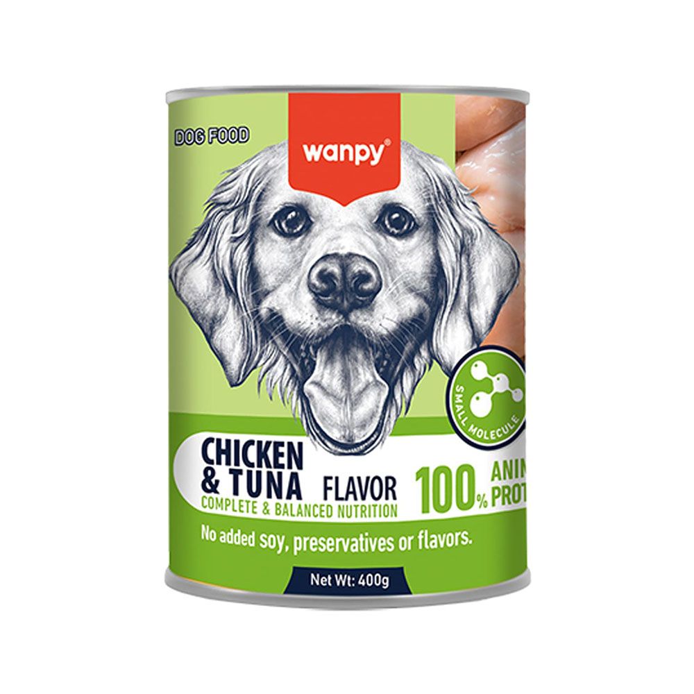 Wanpy Complete Paste Chicken and Tuna Canned Dog Food - 400 g