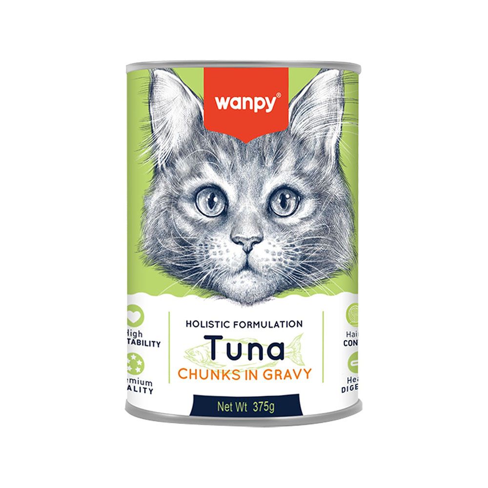 Wanpy Tuna Chunks in Gravy Canned Cat Food - 375 g