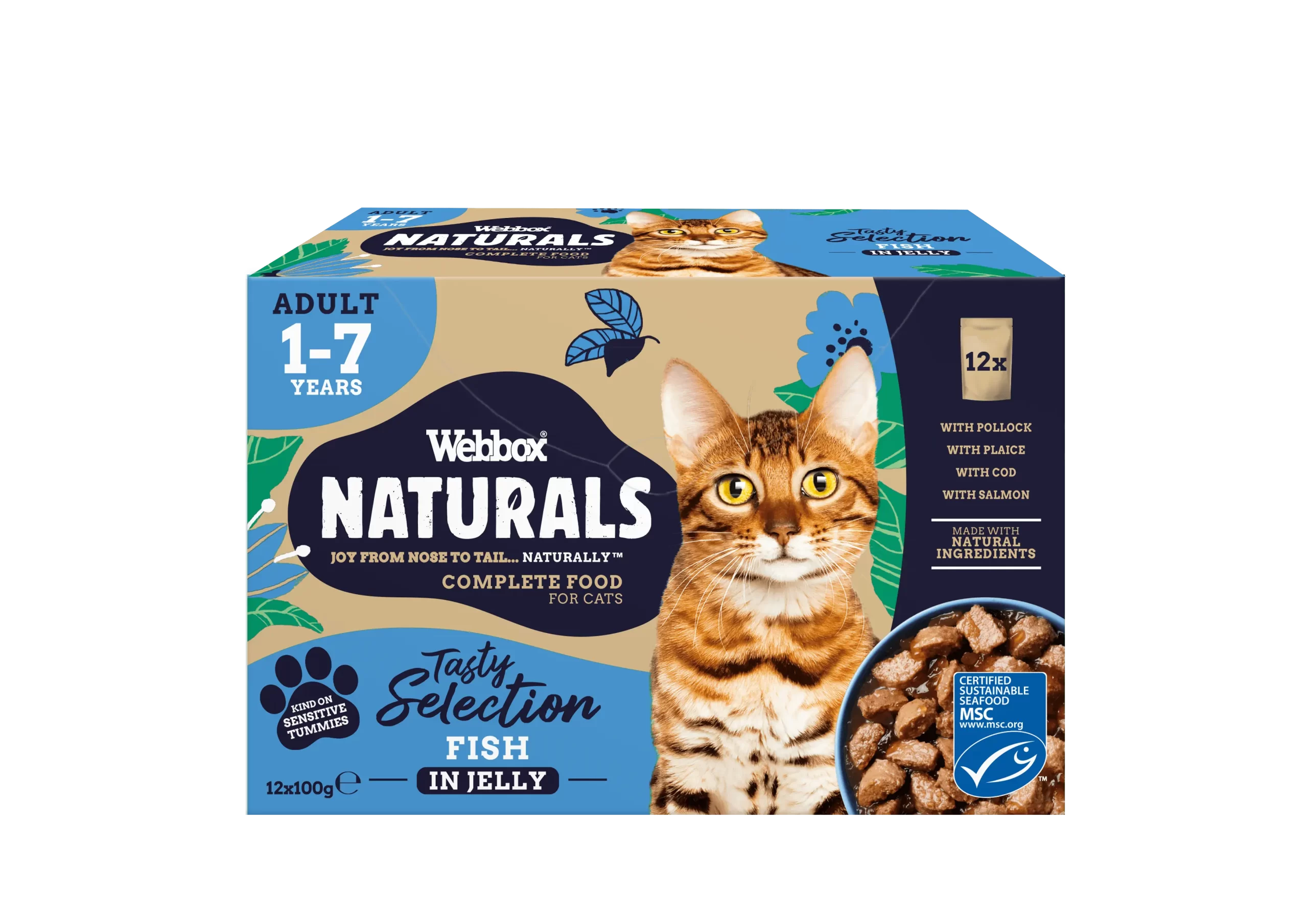 Webbox Naturals Fish in Jelly Wet Cat Food 100gm Pouch