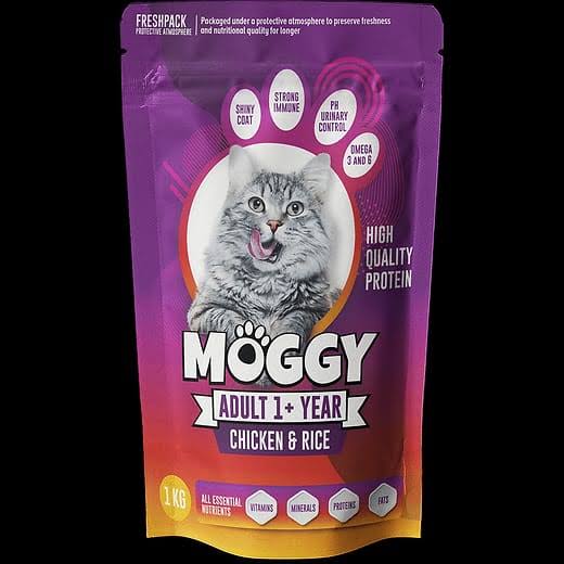 Moggy Adult Chicken And Rice 1kg Moggy01
