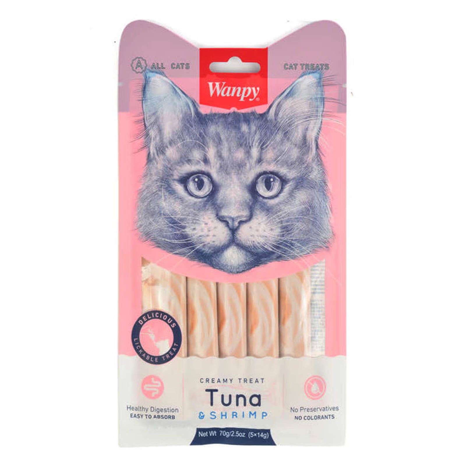 Wanpy Lickable Cat treat tuna &amp; shrimp 70gm