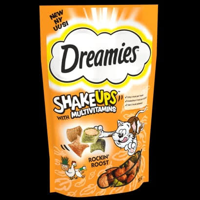 Dreamies Cat Treat Shakesup rockin Roost 55g tr036h