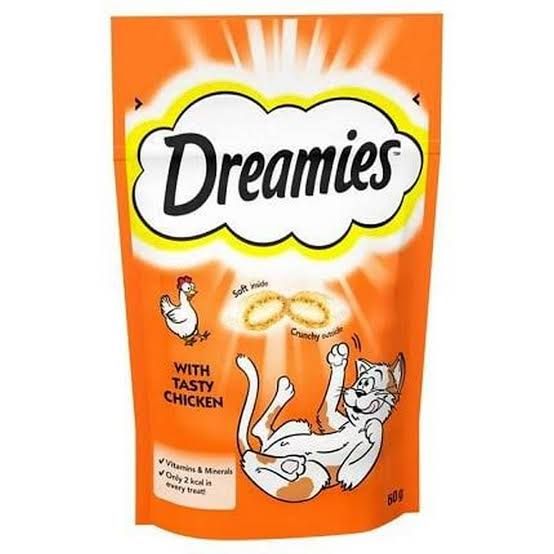 Dreamies Cat Treat Chicken 60gm tr036a