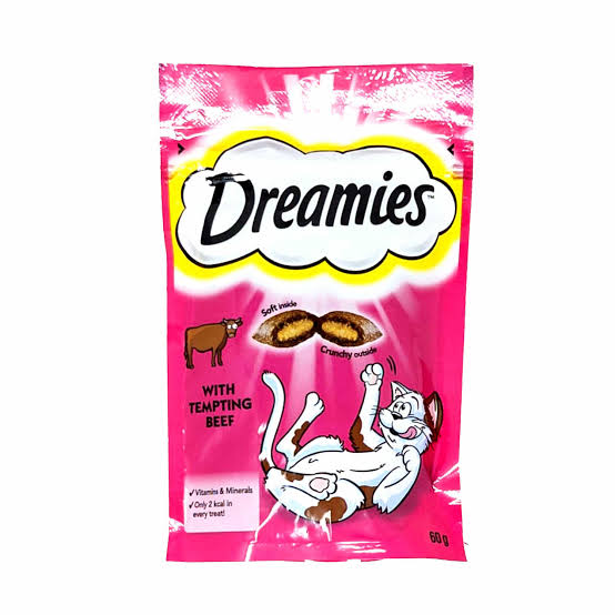 Dreamies Cat Treat Beef 60gm tr036d