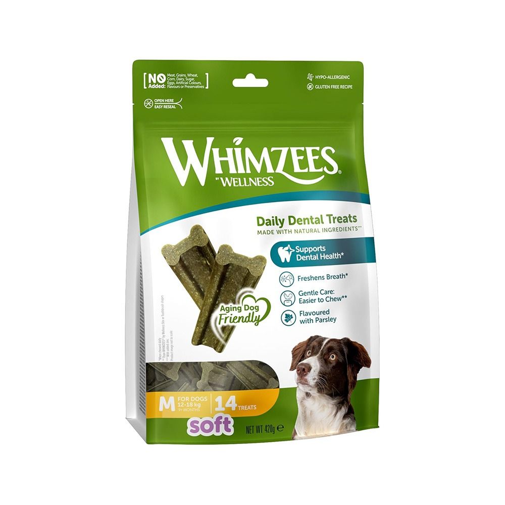 Whimzees Soft Daily Dental Treats Value Bag Dog Treats - 420 g