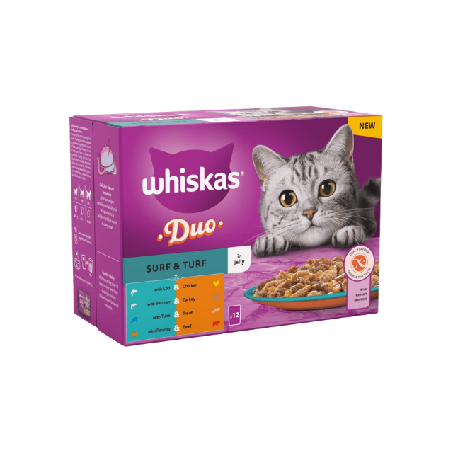 Whiskas Cat Pouches 85g – Meaty & Fish Selection in Jelly