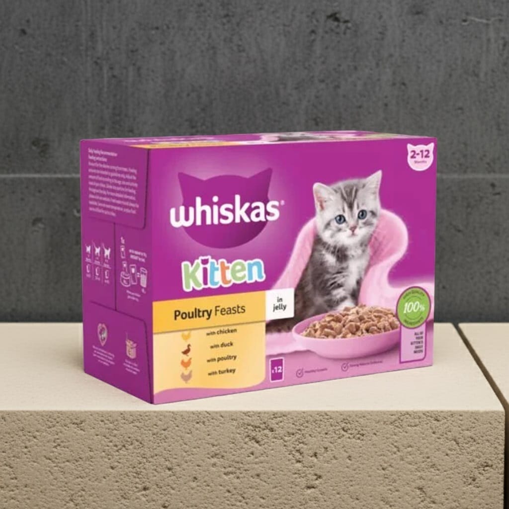 Whiskas Sachet Kitten Poultry Feast Jelly