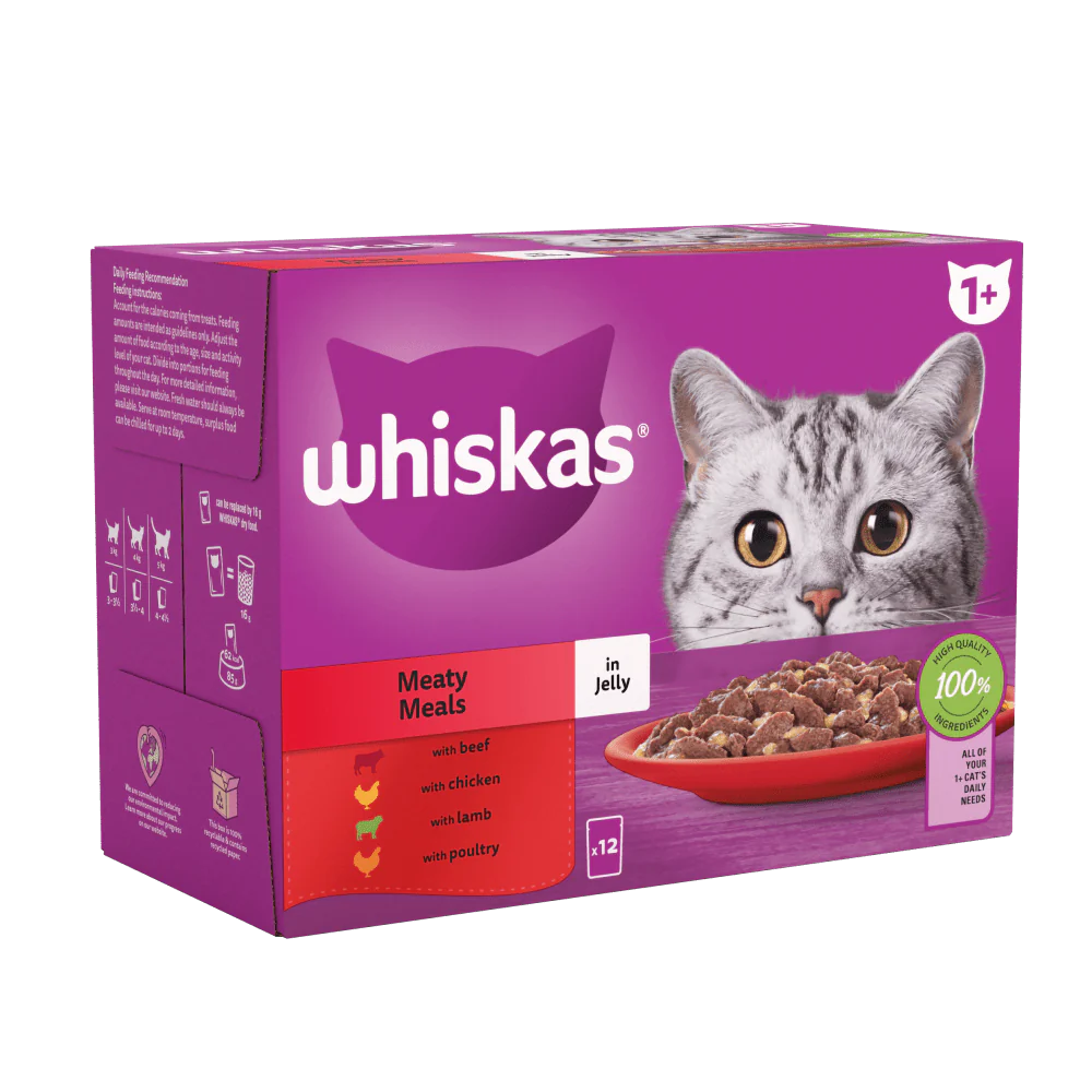 Whiskas 1+ Meaty Meals in Jelly Adult Wet Cat Food