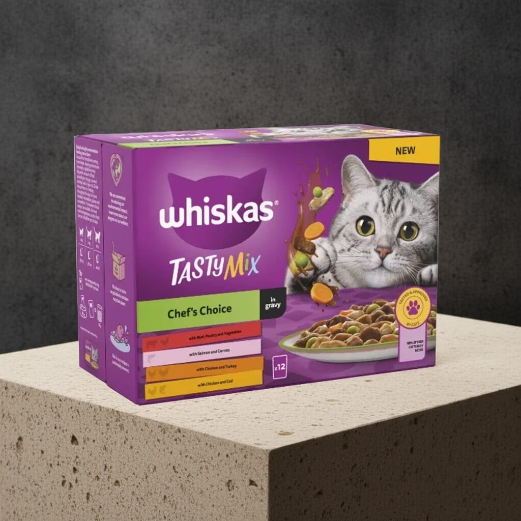 Whiskas 1+ Chef’s Choice Mix Adult Wet Cat Food in gravy