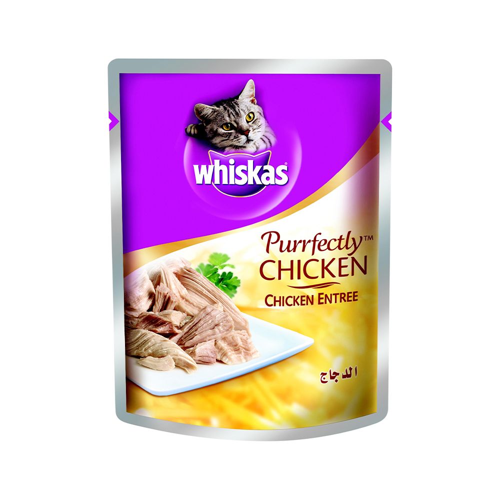 Whiskas Purrfectly Chicken Entree Cat Food Pouch - 85 g - Pack of 12