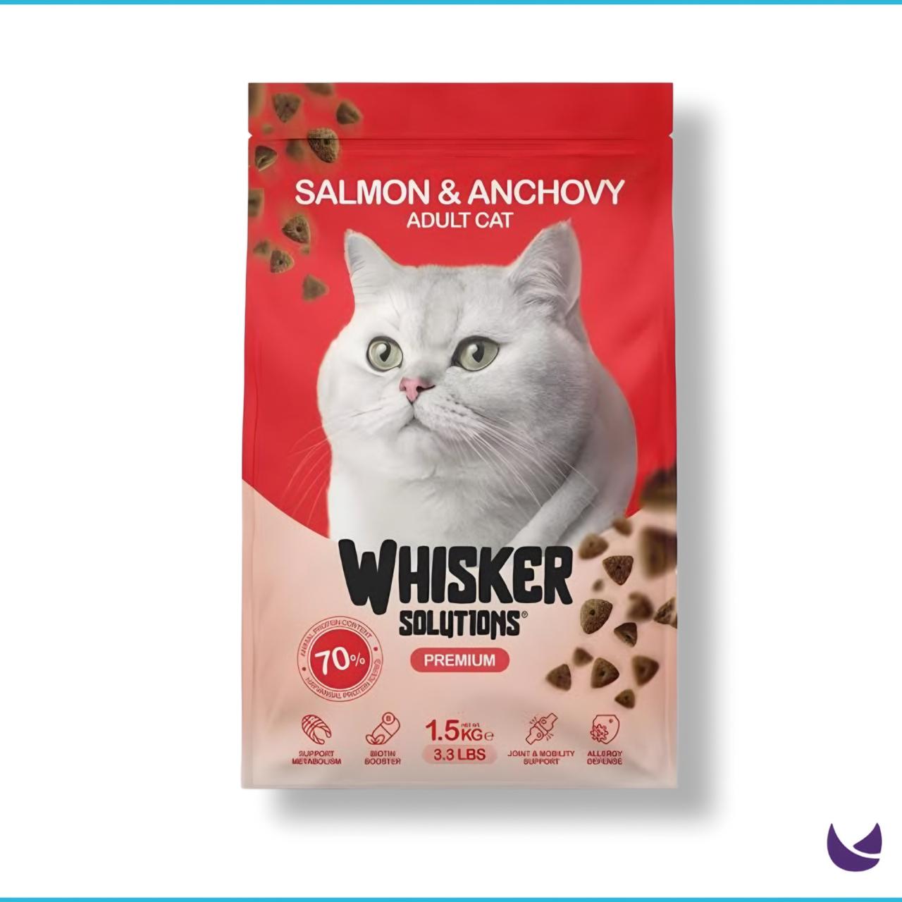 Whisker Adult Cat Food Salmon And Anchovy