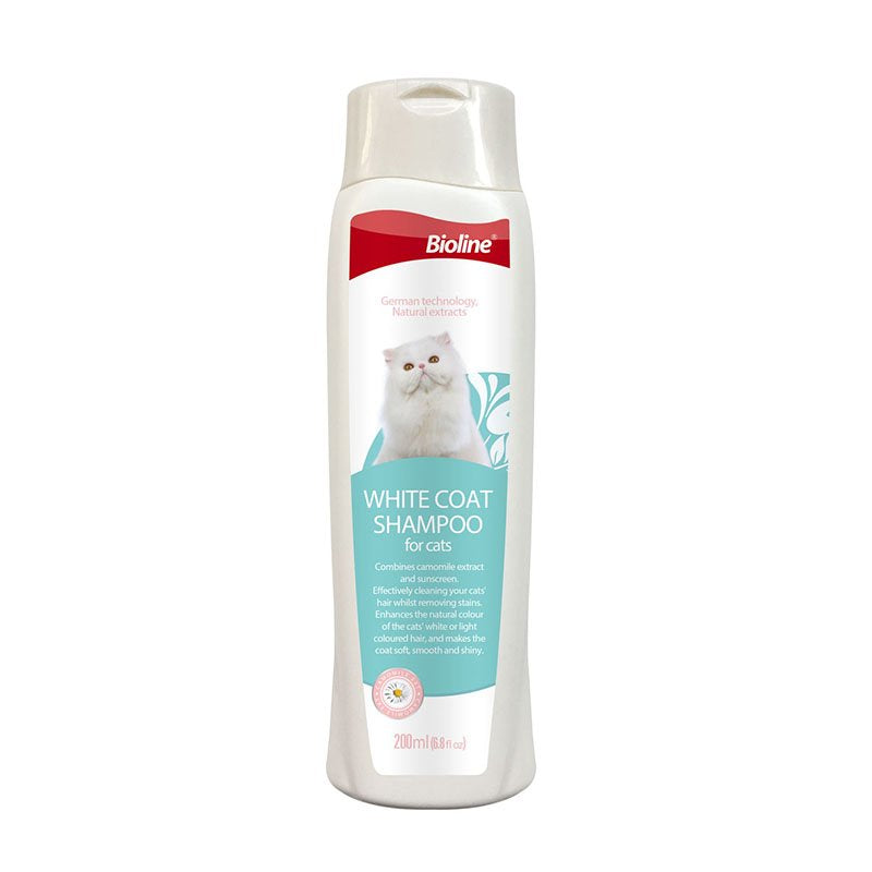Bioline White Coat Shampoo for Cats 200ml | Pets Grocery Store