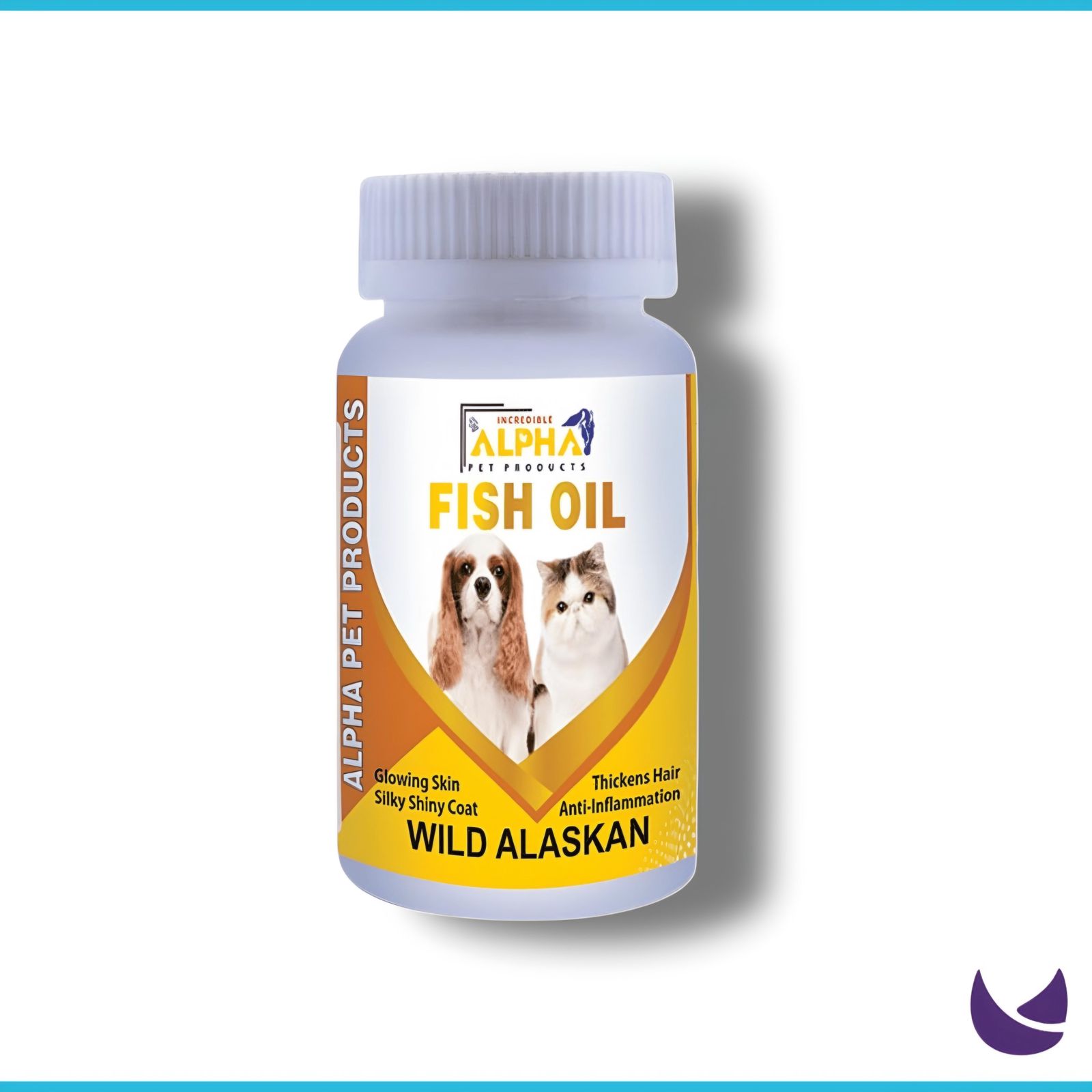 Wild Alaskan Salmon Fish Oil for Dogs and Cats (100 Capsules)