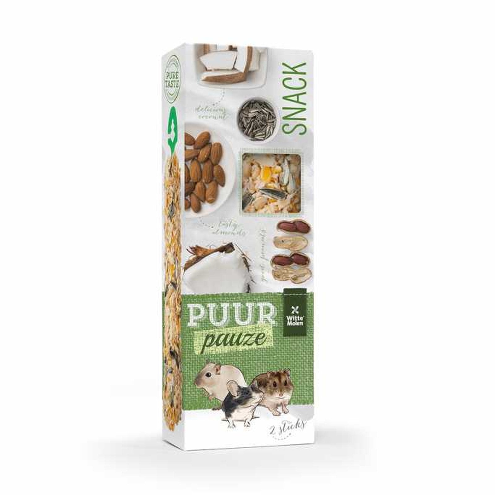 Witte Molen Puur Pauze Sticks Almond & Peanut -110g