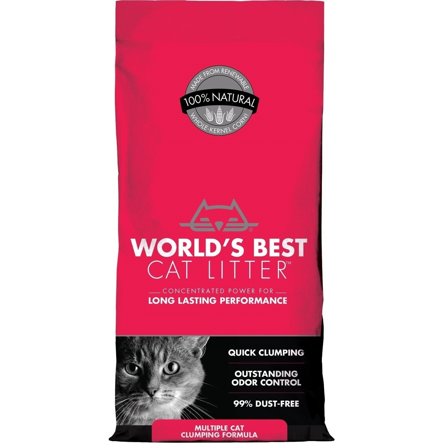 World's Best Cat Litter Mult. Cat Clumping Unscented - 8lb