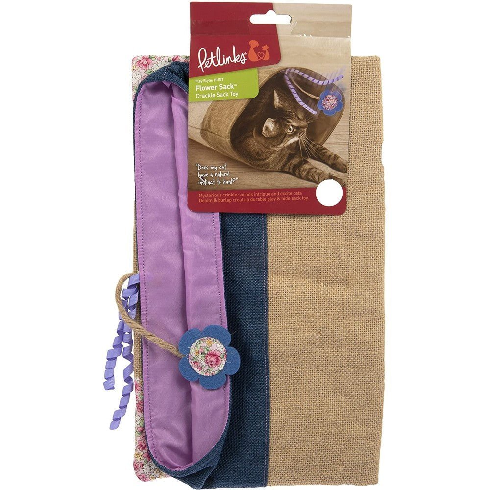 Petlinks® Garden Flower Sack™ Crinkle Hideout Cat Toy