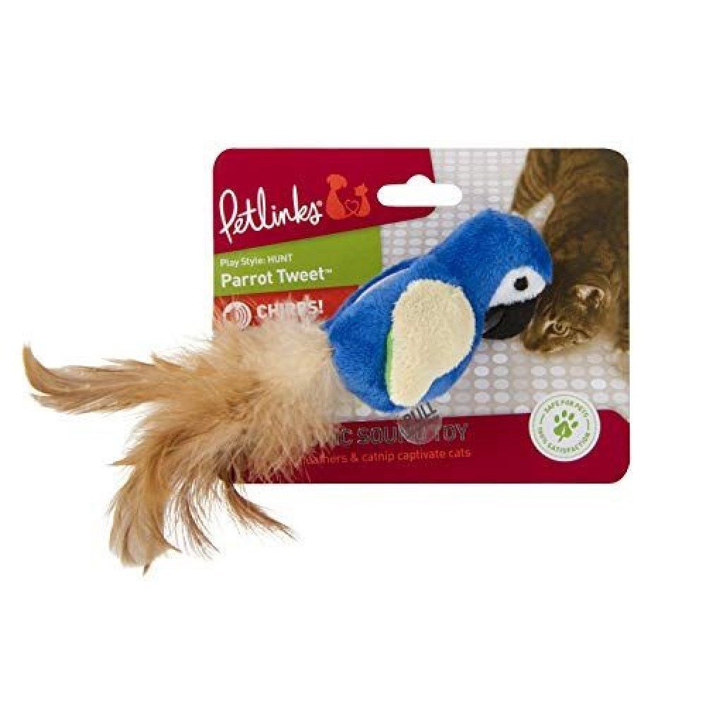 Petlinks® Parrot Tweet⢠Electronic Sound Cat Toy