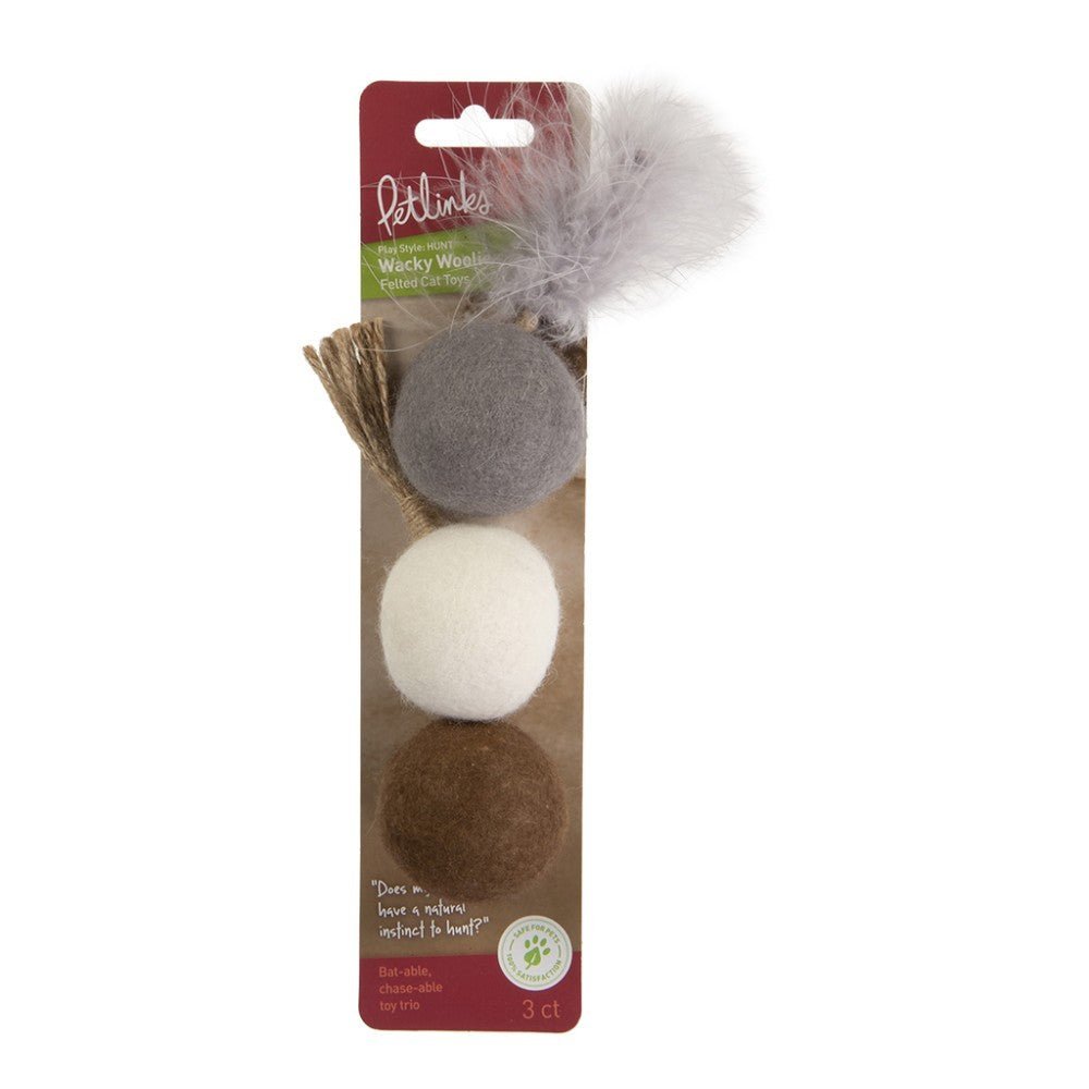 Petlinks® Wacky Woolies⢠Wool Felt Cat Toys