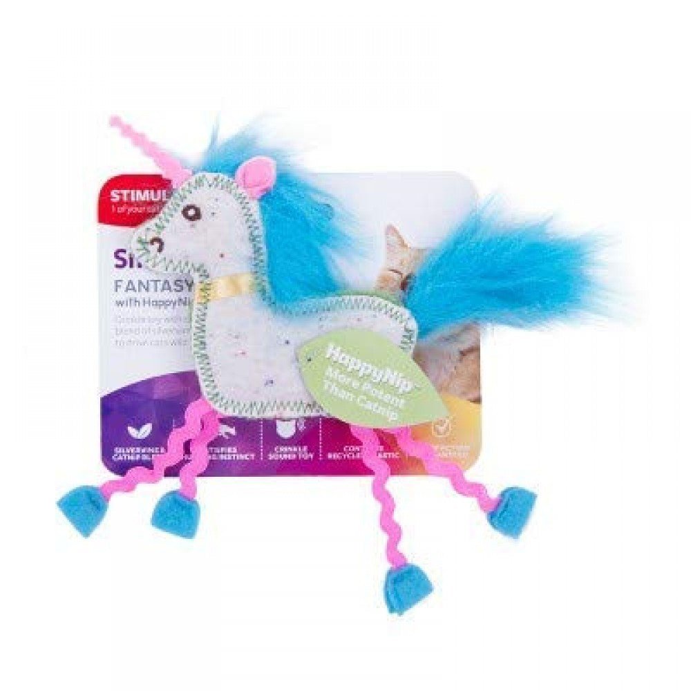 SmartyKat® Fantasy Frenzy™ Crinkle Unicorn Catnip and Silvervine Cat Toy