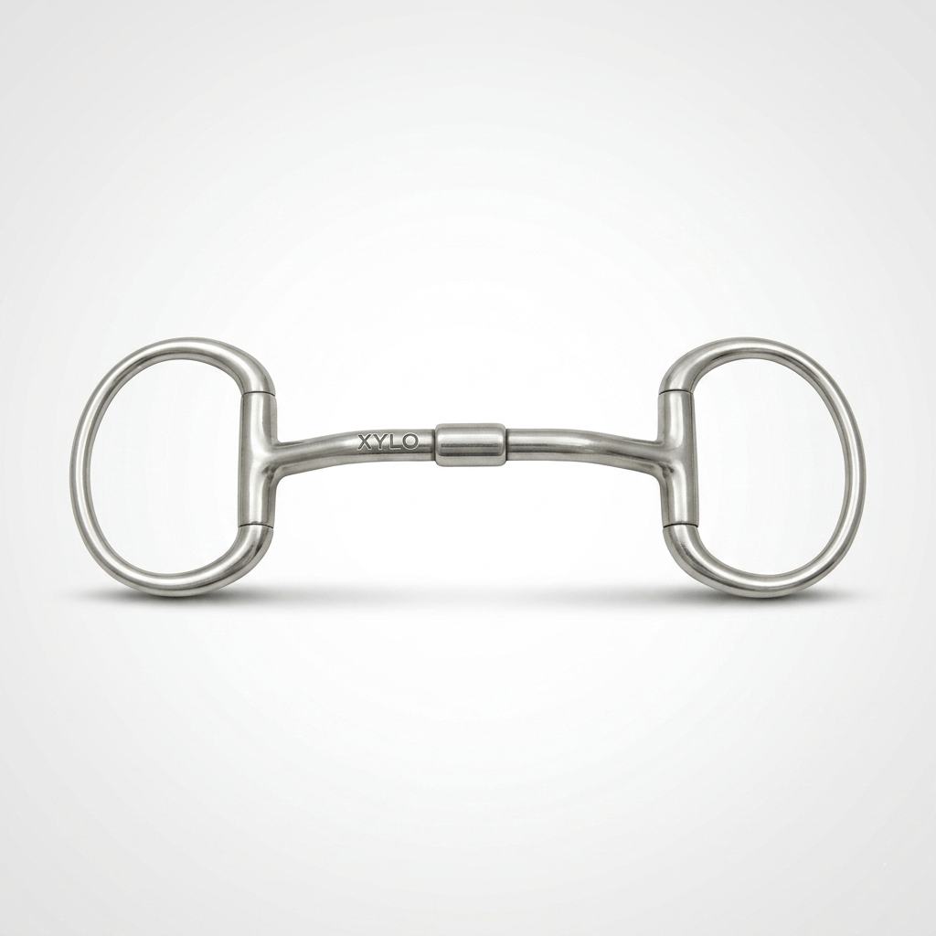 XYLO Eggbutt Roller Mouth Joint Horse Bit