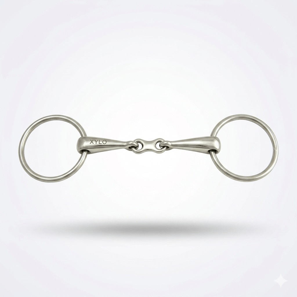 XYLO Loose Ring Double Joint Snaffle Horse Bit