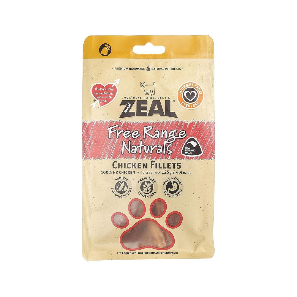 Zeal Free Range Naturals Dried Chicken Breast Fillet Dog Treats - 125 g