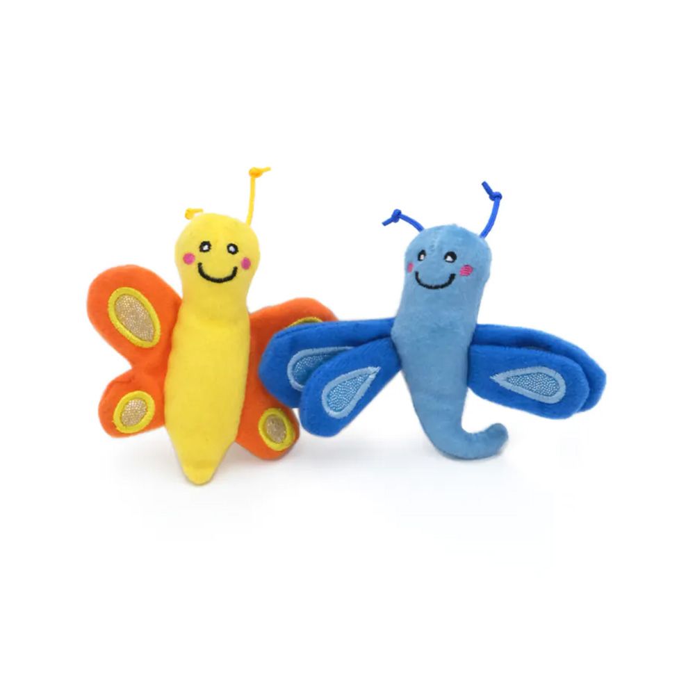 ZippyPaws 2-Pack - Butterfly and Dragonfly Cat Toys