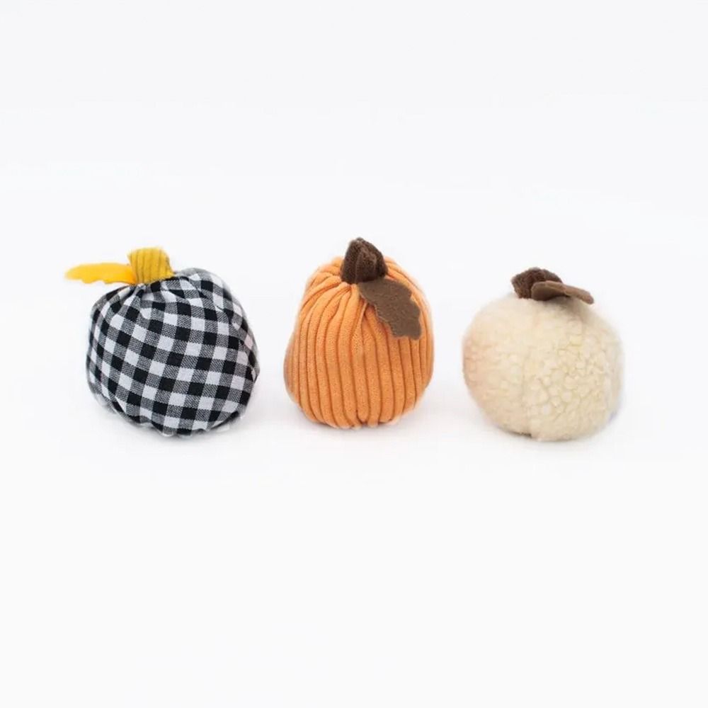 Zippypaws Halloween Miniz Gourds Plush Dog Toy - 3 Pack