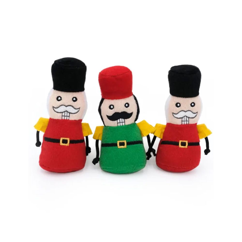 ZippyPaws Holiday Nutcrackers Miniz Dog Plush Toys