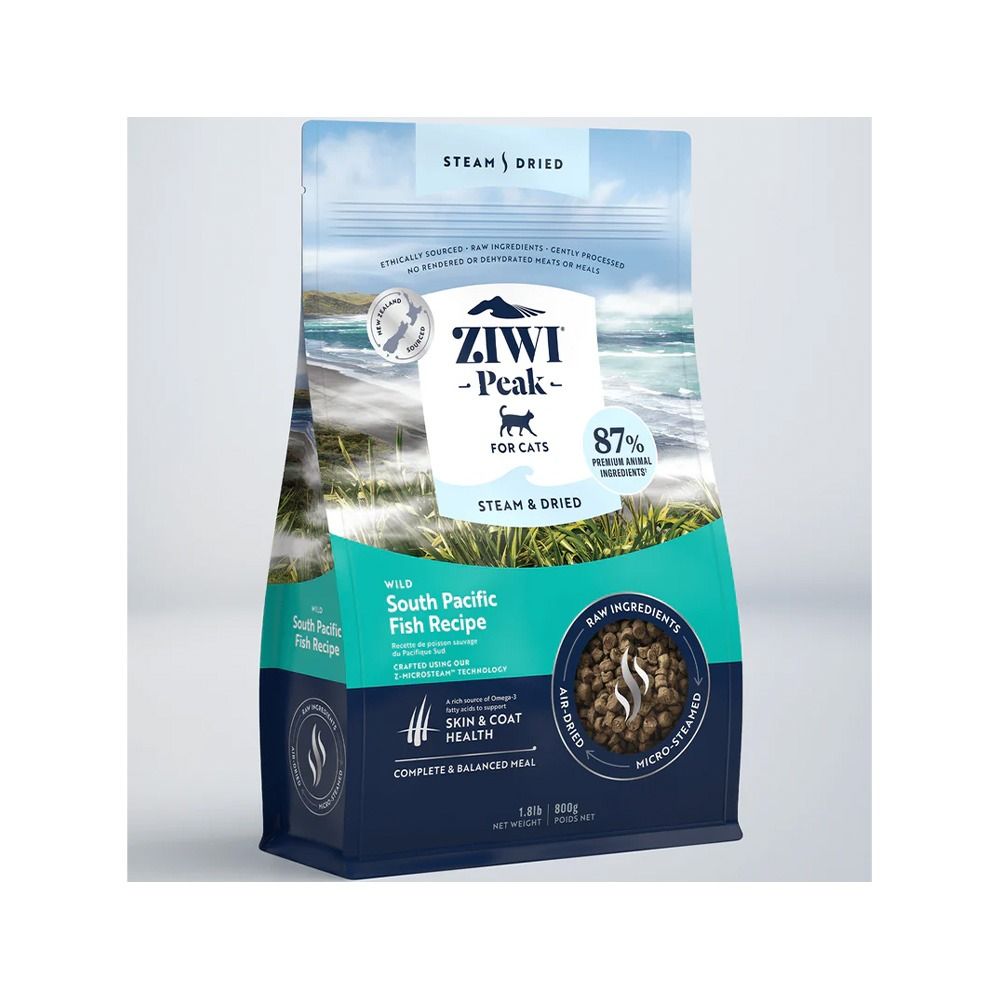 Ziwi Peak Steam and Dried Wild South Pacific Fish Recipe Dry Cat Food - 800 g
