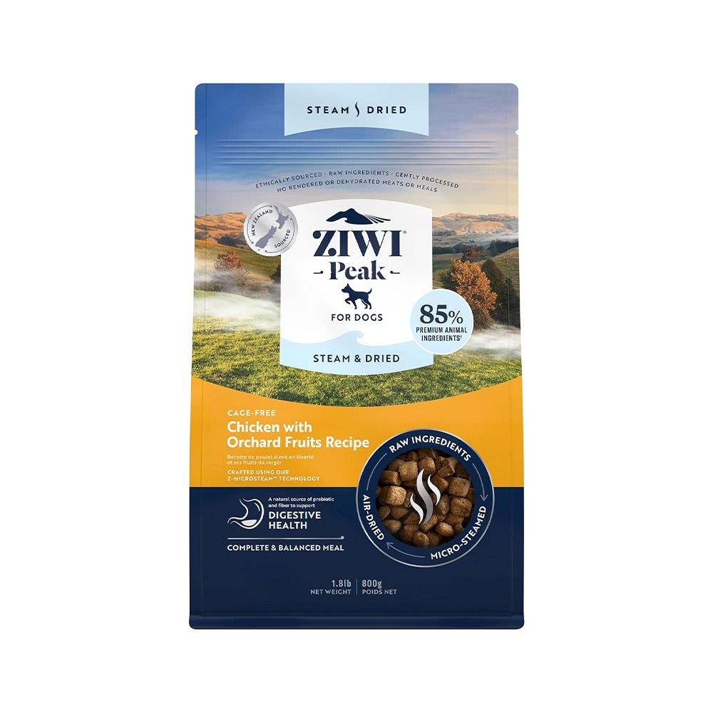 Ziwi Peak Steam and Dried Cage Free Chicken with Orchard Fruits Recipe Dry Dog Food