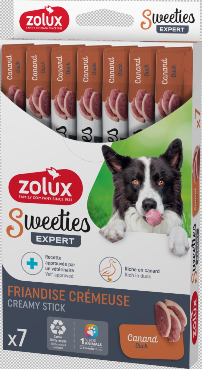 Sweeties Creamy Stick for Dogs, Duck, 7 pcs/box