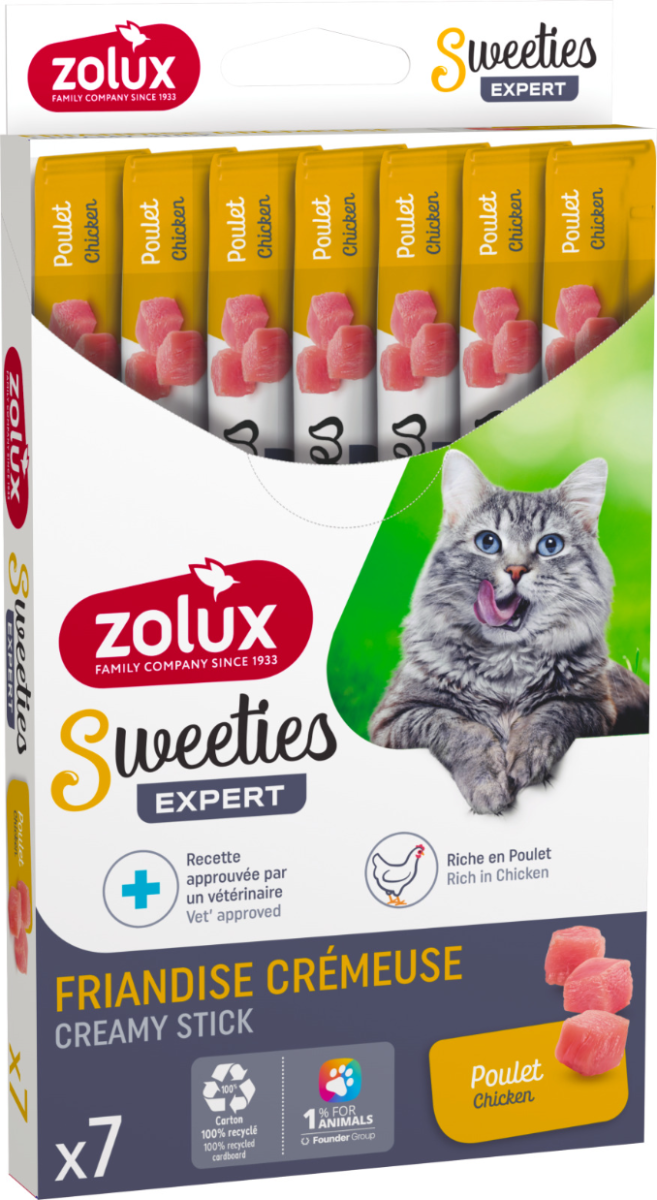 Sweeties Creamy Stick for Cats, Chicken, 7 pcs/box