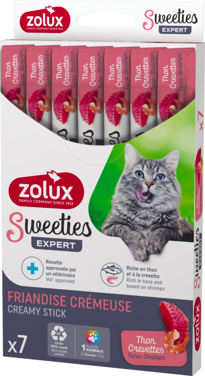 Sweeties Creamy Stick for Cats, Tuna Shrimp, 7 pcs/box