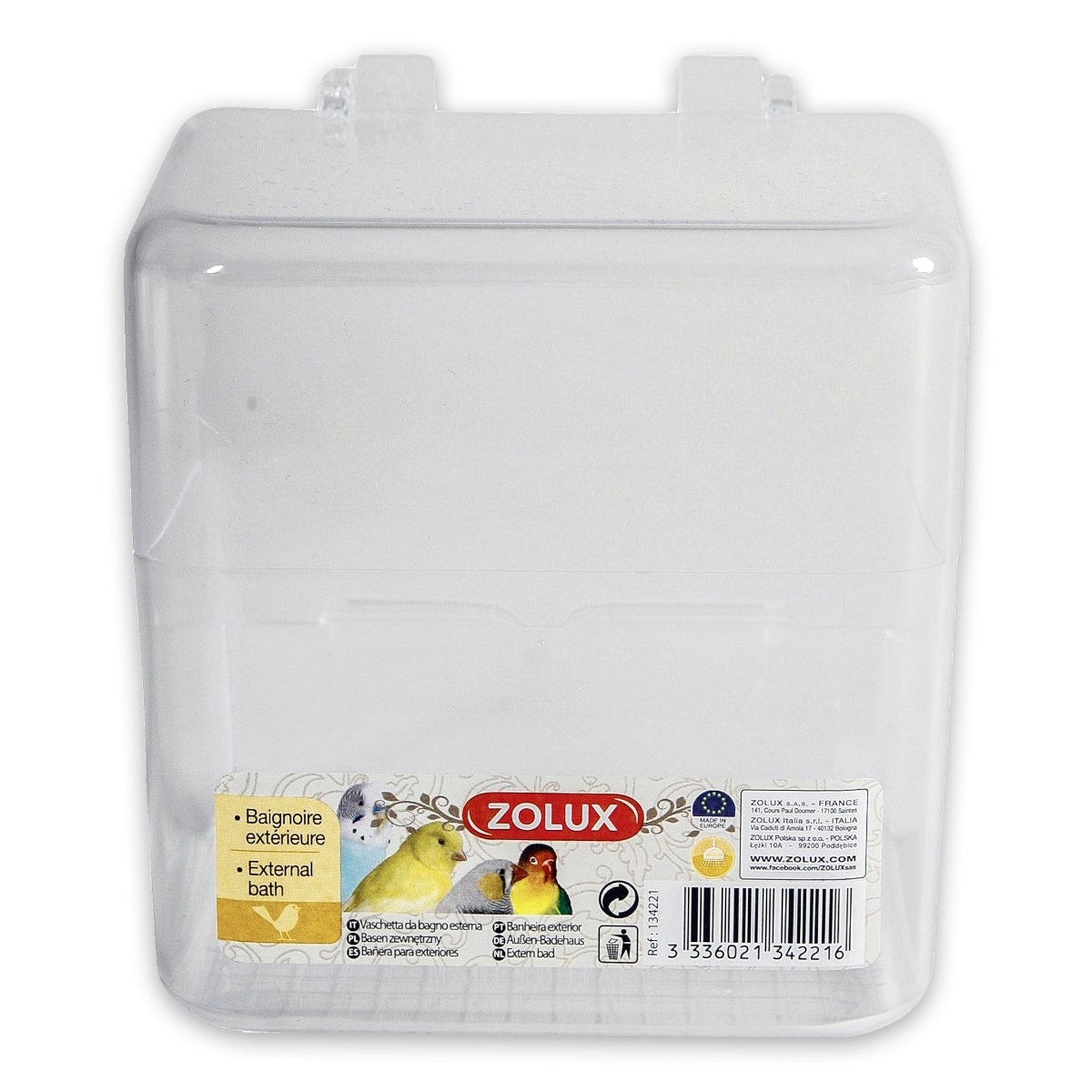 ZOLUX Bird Bath Outdoor - Squared