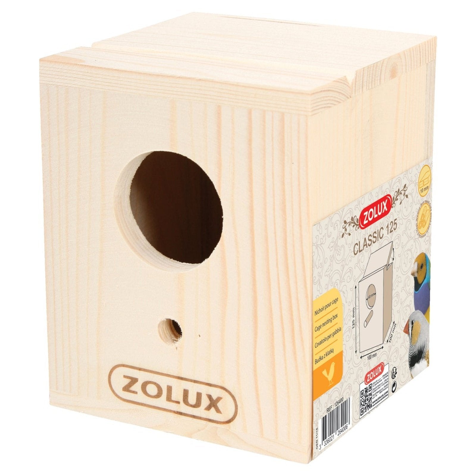 ZOLUX Bird Nesting Box - Classic 125