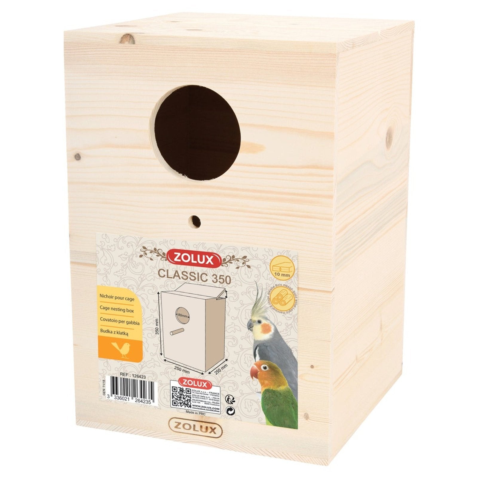 ZOLUX Bird Nesting Box - Classic 350