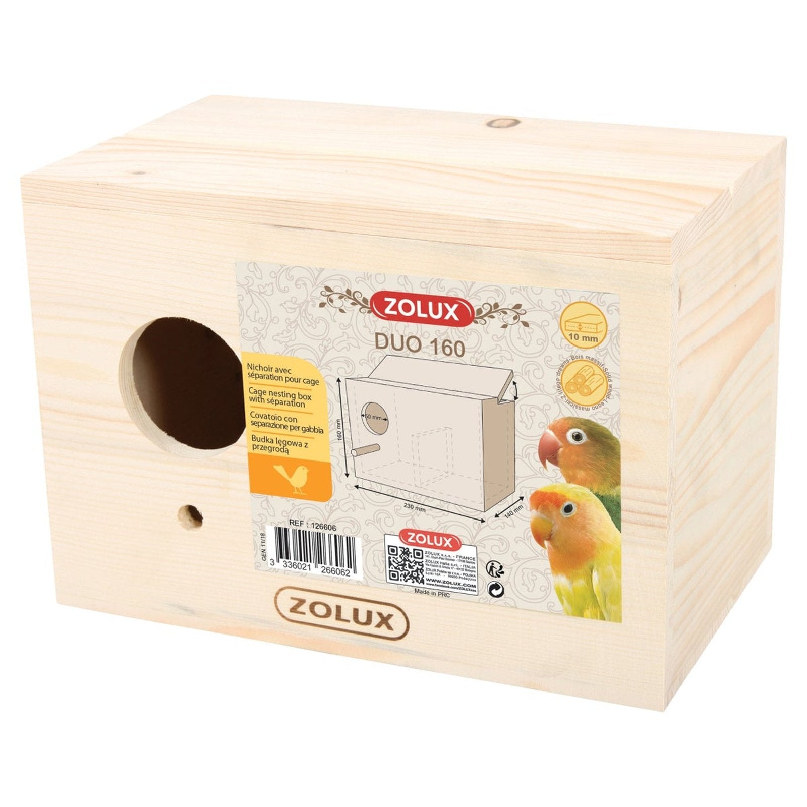 ZOLUX Bird Nesting Box - Duo 160