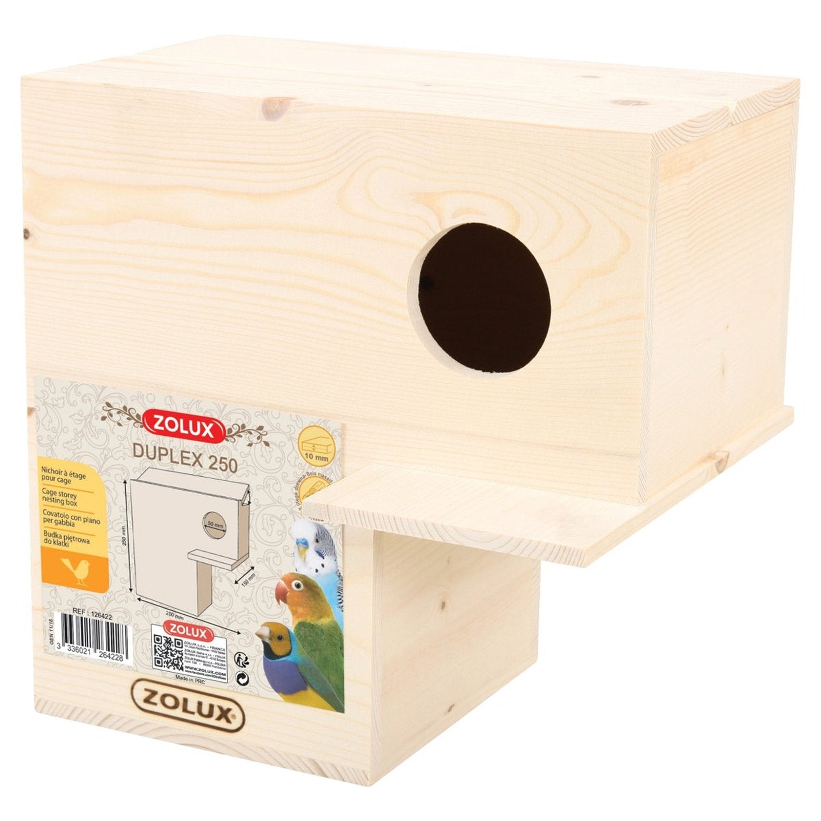ZOLUX Bird Nesting Box - Duplex 250