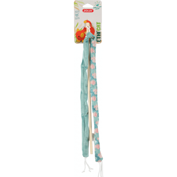 Zolux Ethicat Leaf Ribbon Wand Cat Toy