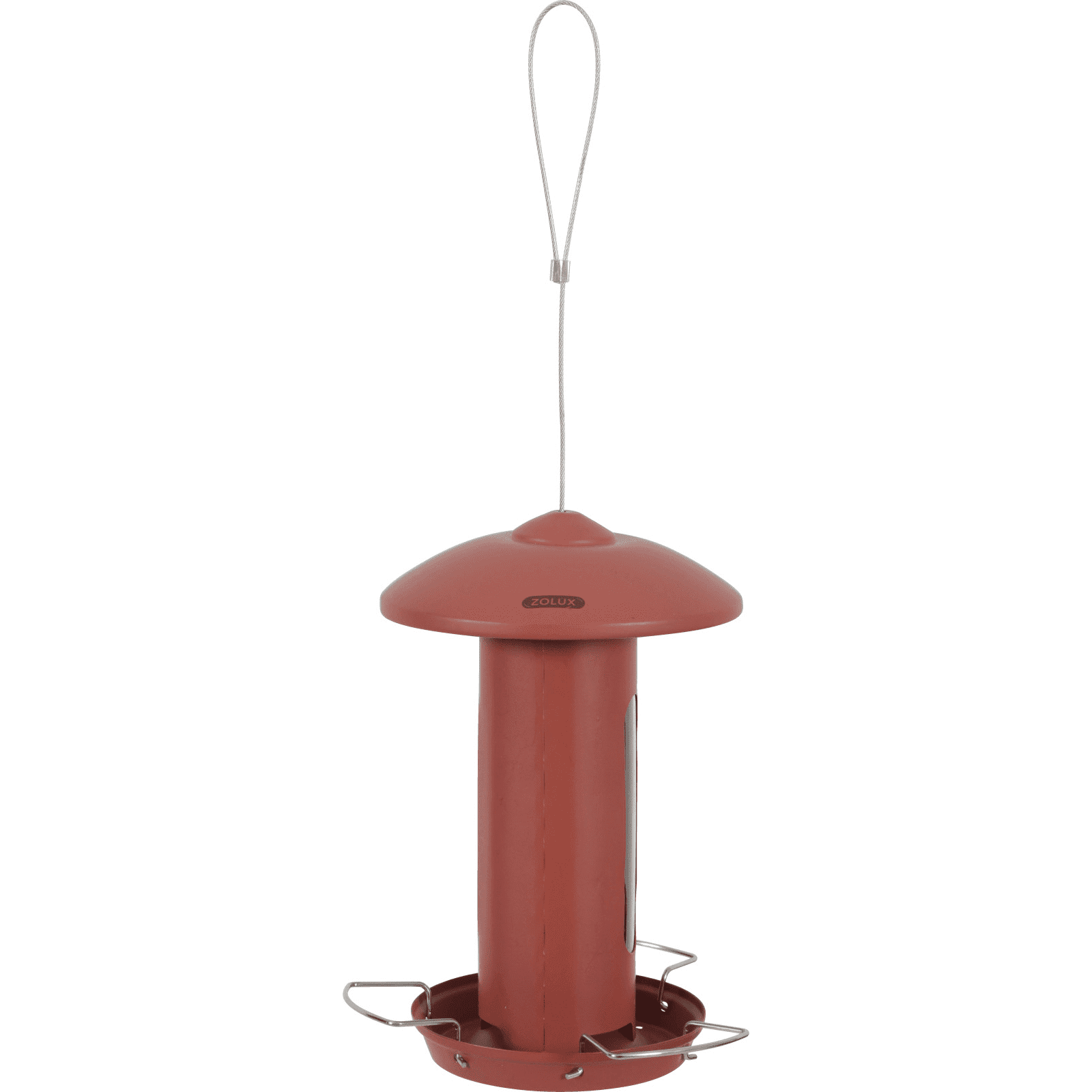 ZOLUX Solo Bird Feeder, Red Terra Metal