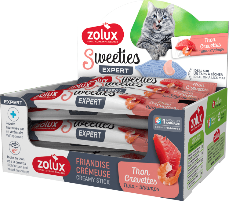 Zolux Sweeties Creamy Stick For Cat - Shrimp -48pcs/Box